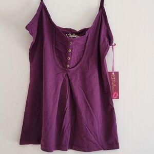 PJ Salvage Rich Purple Camisole Top Cami Babydoll Y2K Medium